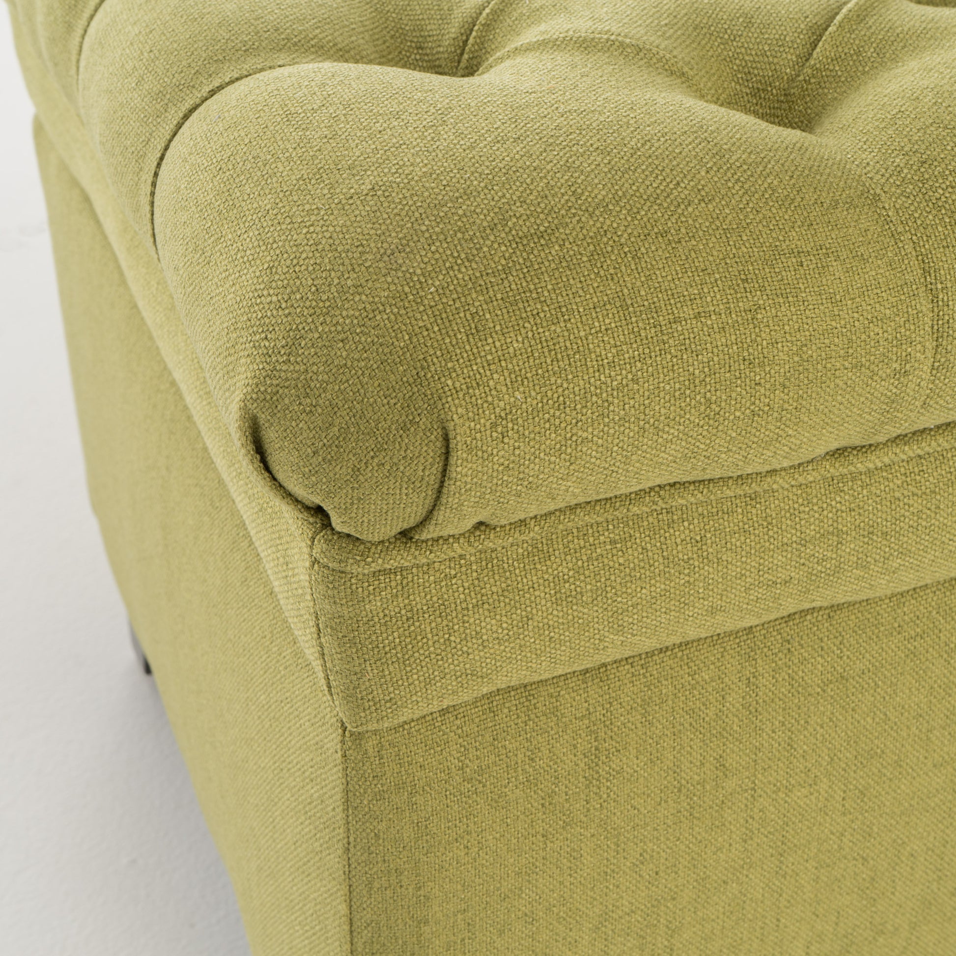 Juliana Storage Ottoman Green Fabric