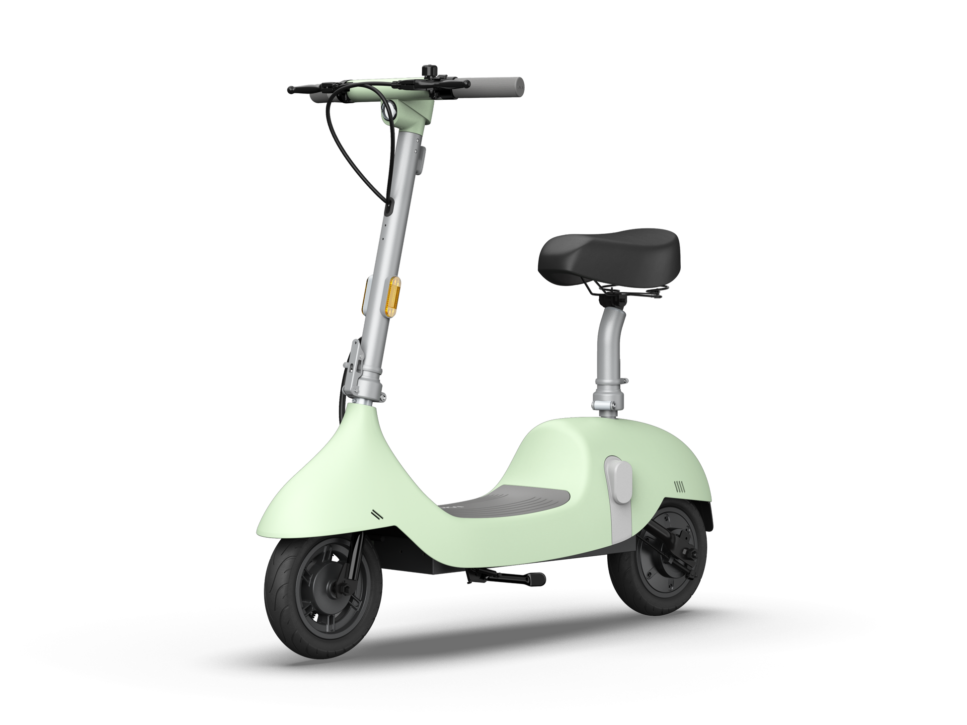 Electric Scooter With Foldable Seat W 35 Miles Operating Range & 15.5Mph Max Speed Green Green Aluminum