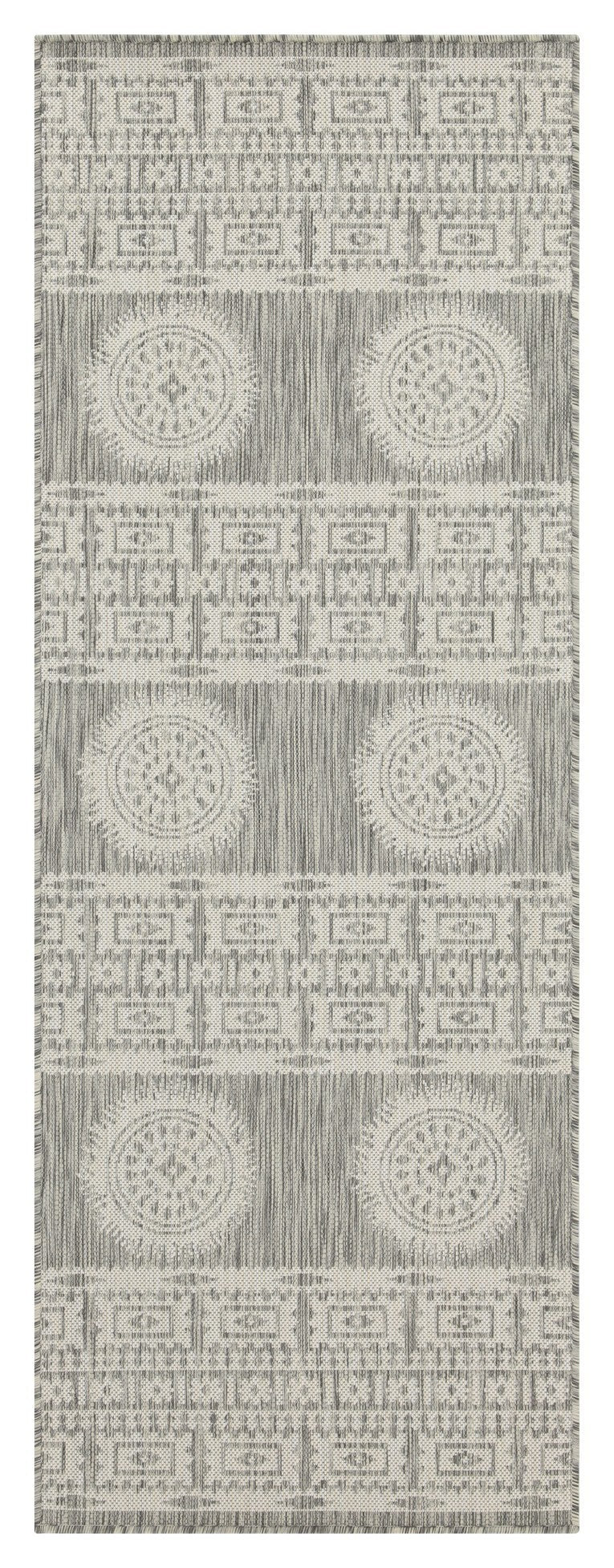 Sunshine Gc Har2024 Silver 5 Ft. 3 In. X 7 Ft. 3 In. Indoor Outdoor Area Rug Silver Polyester Polypropylene