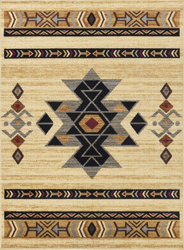 Tribes Gc Yls4006 Cream 7 Ft. 10 In. X 10 Ft. 3 In. Southwest Area Rug Cream Polypropylene