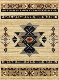 Tribes Gc Yls4006 Cream 2 Ft. 7 In. X 7 Ft. 3 In. Southwest Area Rug Cream Polypropylene