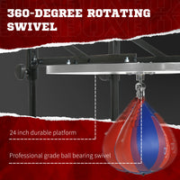 Soozier Adjustable Speed Bag Platform, Wall Mounted Speed Bags For Boxing, With 360 Degree Swivel And 10'' Speedbag Colorful Steel