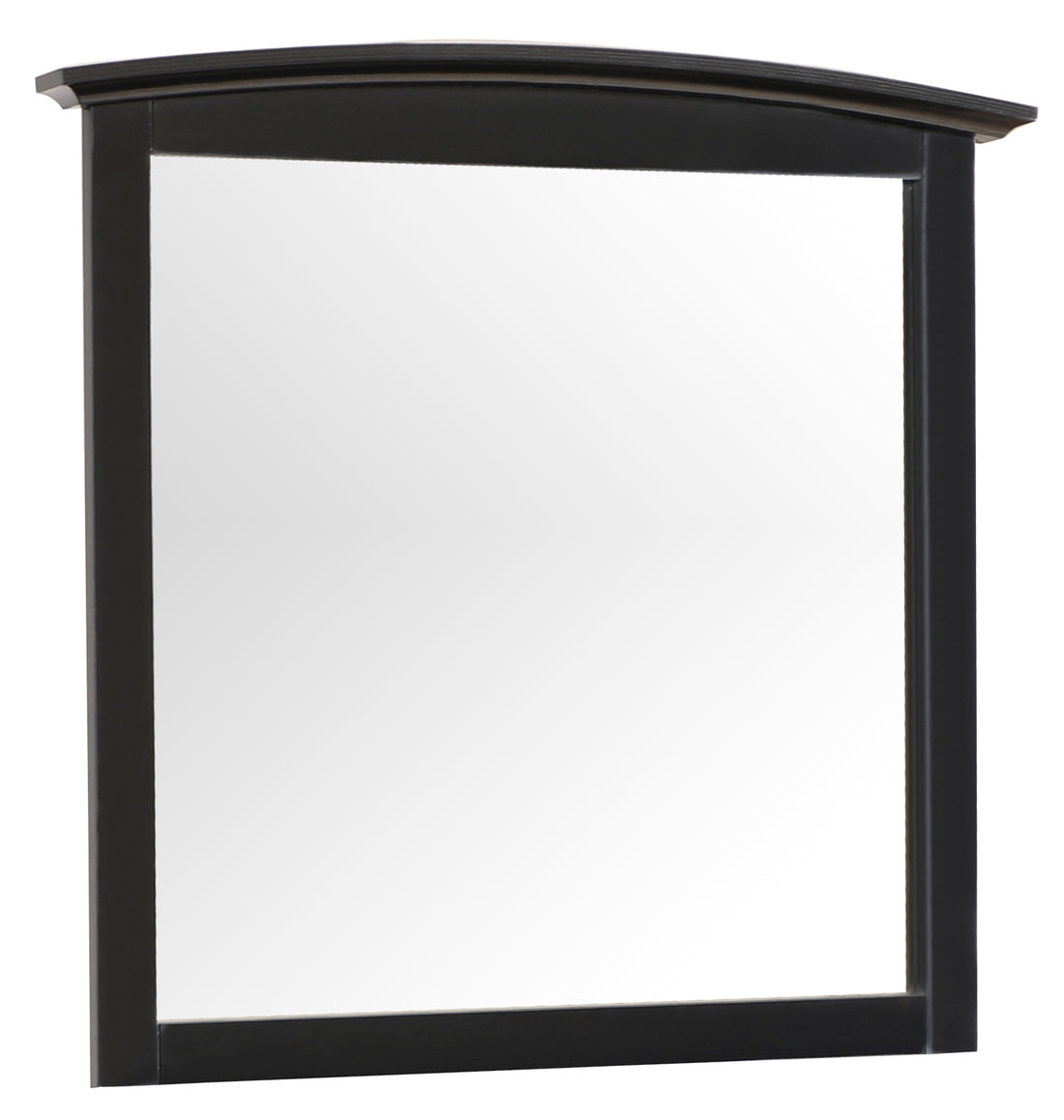 Sleek Black Casual Style Wall Mirror Black Particle Board