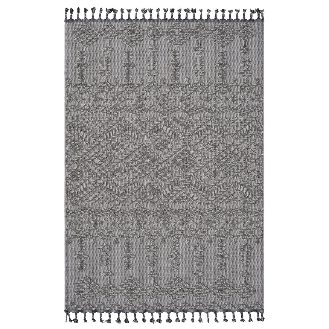 Naar Guros Collection 5X7 White White Traditional Indoor Outdoor Area Rug White Polypropylene