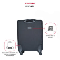 20 Inch Suitcase Black Black Oxford Fabric