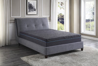 11 Inch Eastern King Bed Mattress Gel Infused Memory Foam Hybrid Mattress, Dark Gray, Mattress In A Box Dark Gray Bedroom Foam Spring King