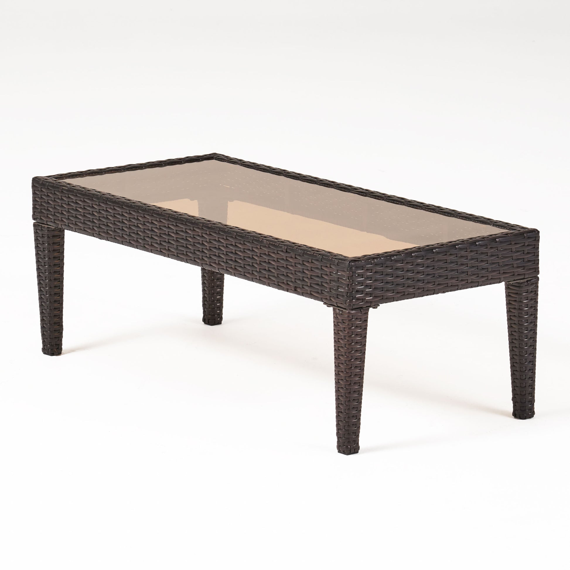 Antibes Seat & Table Brown Pe Rattan Iron Waterproof Fabric