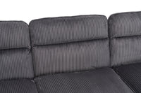 U Shaped Profile Sofa, Including Two Single Seats And Two Chaise, Modular Sofa, Corduroy Sofa Grey Foam Corduroy 4 Seat