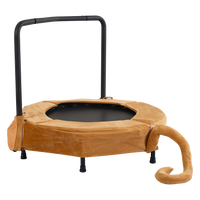 Xtp009 Assembled Children'S Trampoline Happy Expression Outdoor And Indoor Dual Use Monkey Black And Red Foldable Iron Tube For Kids Age 3 7 Yellow Black Steel