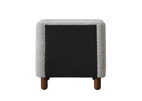 Cleo Nightstand, Gray Boucle Bd02473 Gray Boucle