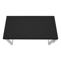 Computer Desk, Home Office, Standing, Adjustable, 48"L, Work, Laptop, Black Laminate, Grey Metal, Contemporary, Modern Black Particle Board