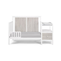 Connelly 4 In 1 Crib And Changer Combo White Rockport Gray White Gray Wood