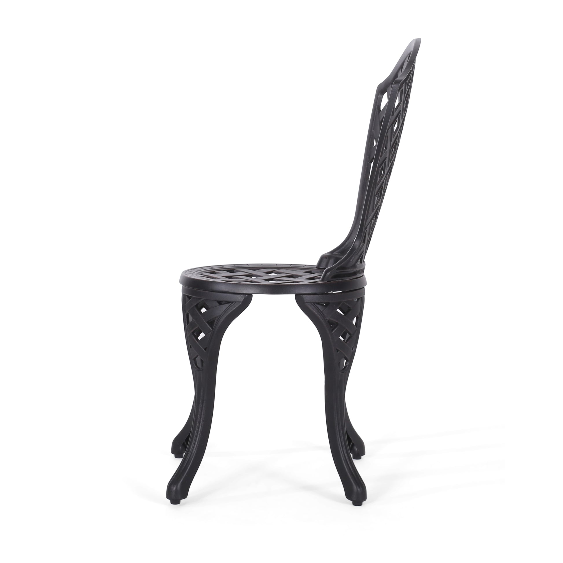 Bono Metal Bistro Set Black Aluminium