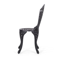 Bono Metal Bistro Set Black Aluminium