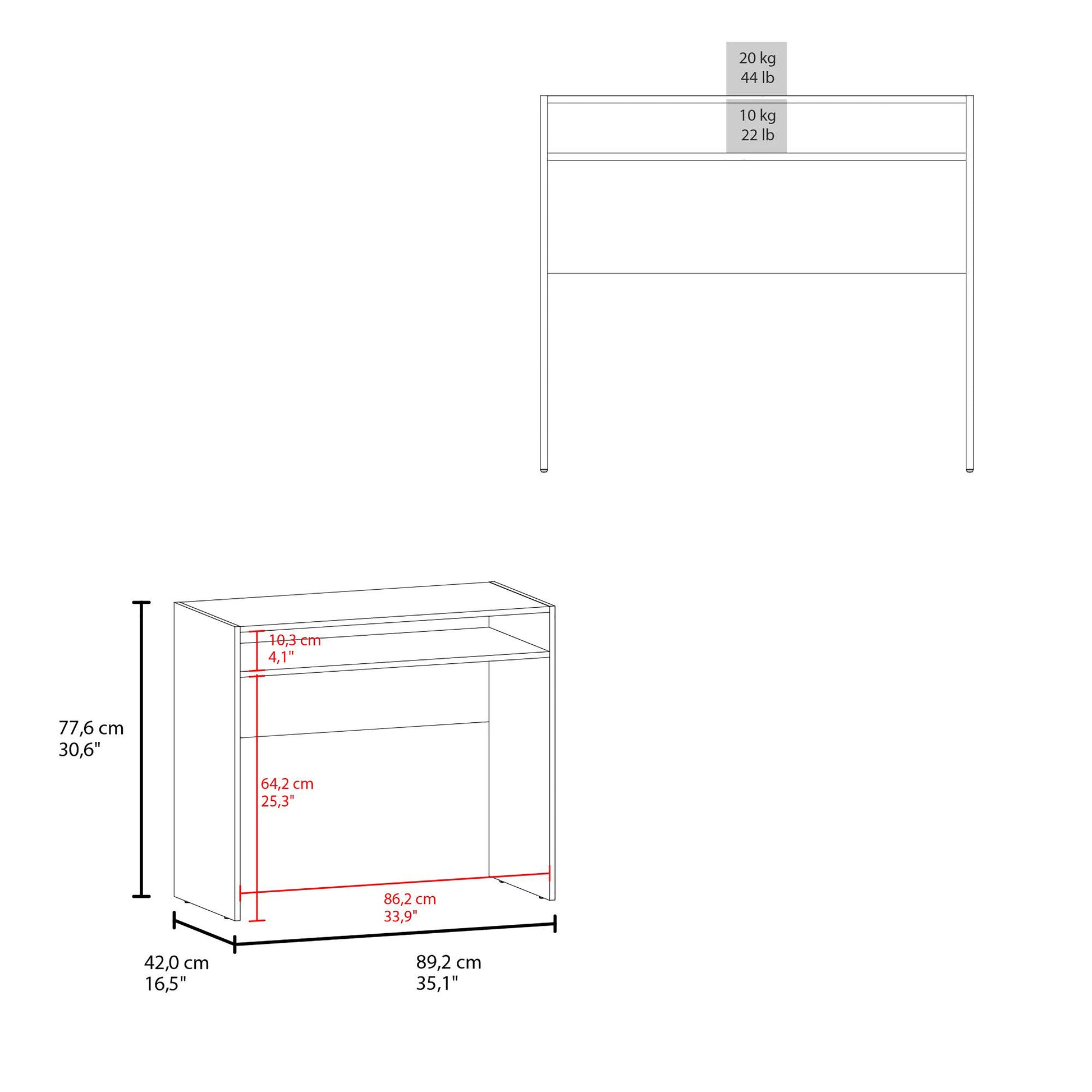 Black Desk With Storage Black Office Melamine