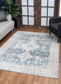 Noble Gc Gen7003 Blue 5 Ft. 3 In. X 7 Ft. 3 In. Area Rug Navy Polyester