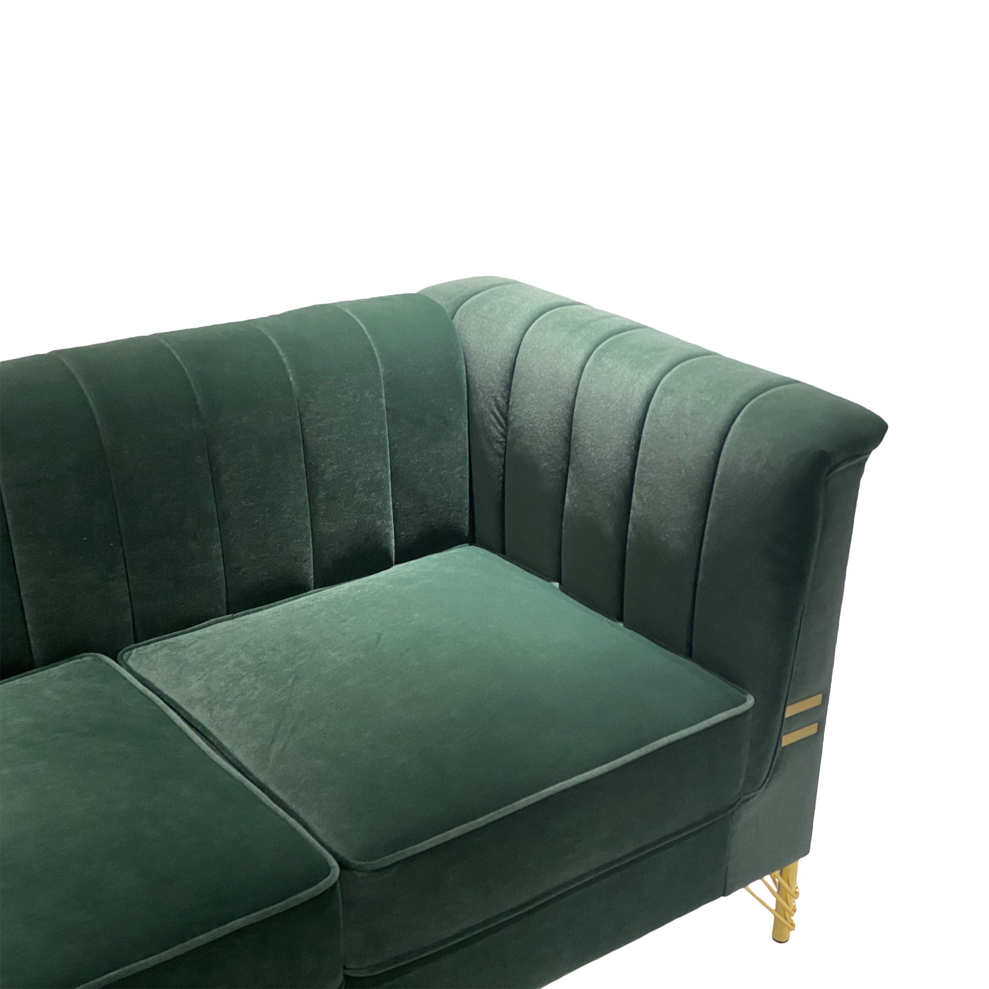 Fx P82 Gr Sofa 82.67'' W Velvet Sofa, Mid Century Sofa Furniture Chesterfield Couch For Living Room Sofa, Green Green Velvet 3 Seat