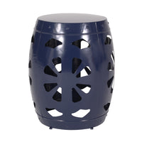 Metal End Table Large Navy Blue Iron