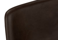 Office Chair, Bar Height, Standing, Computer Desk, Work, Brown Leather Look, Black Metal, Contemporary, Modern Brown Foam Polyurethane