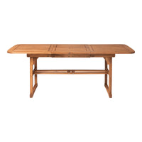 Modern Slat Top Solid Acacia Wood Butterfly Outoor Dining Table Brown Brown Polyester Acacia Wood