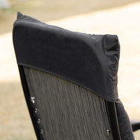 Outsunny Zero Gravity Chair, Folding Reclining Lounge Chair With Padded Cushion, Side Tray For Indoor And Outdoor, Supports Up To 264 Lbs., Black Black Steel