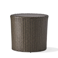 Kingstown Rd Barrel Side Table Grey Rattan