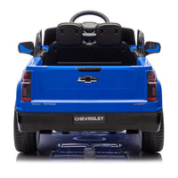 24V Kids Ride On Car W Parents Control,Licensed Chevrolet Silverado,Four Wheel Suspension,Led Lights,Bluetooth,Music,Usb,Mp3,Power Display,Speeds 2.49 3.73Mph For Kids Aged 2 5. Blue 50 99 Lbs