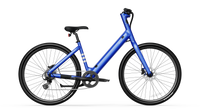 Minimalist Fitness Step Through E Bike W Up To 62 Miles Max Operating Range And 20 Mph Max Speed Bolt Blue Blue Aluminum