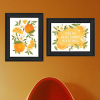 "Take Me Where Summer Never Ends So I Can Always Smell Orange Blossoms " Framed Wall Art For Living Room, Wall Art Print For Home Decor, Bedroom Wall Art By House Fenway Multicolor Wood Paper