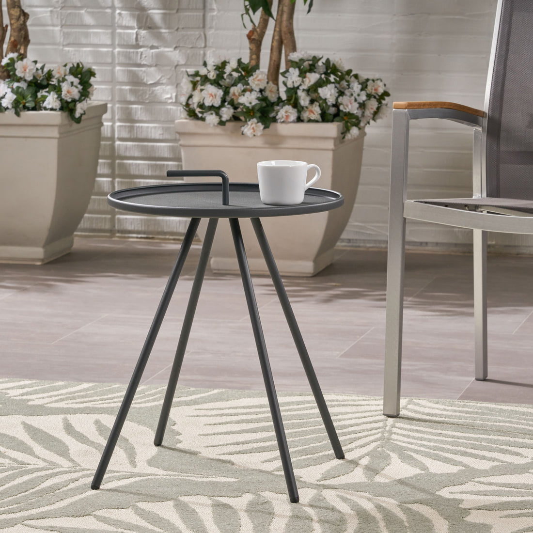 Vida 16.5" Side Table Grey Iron