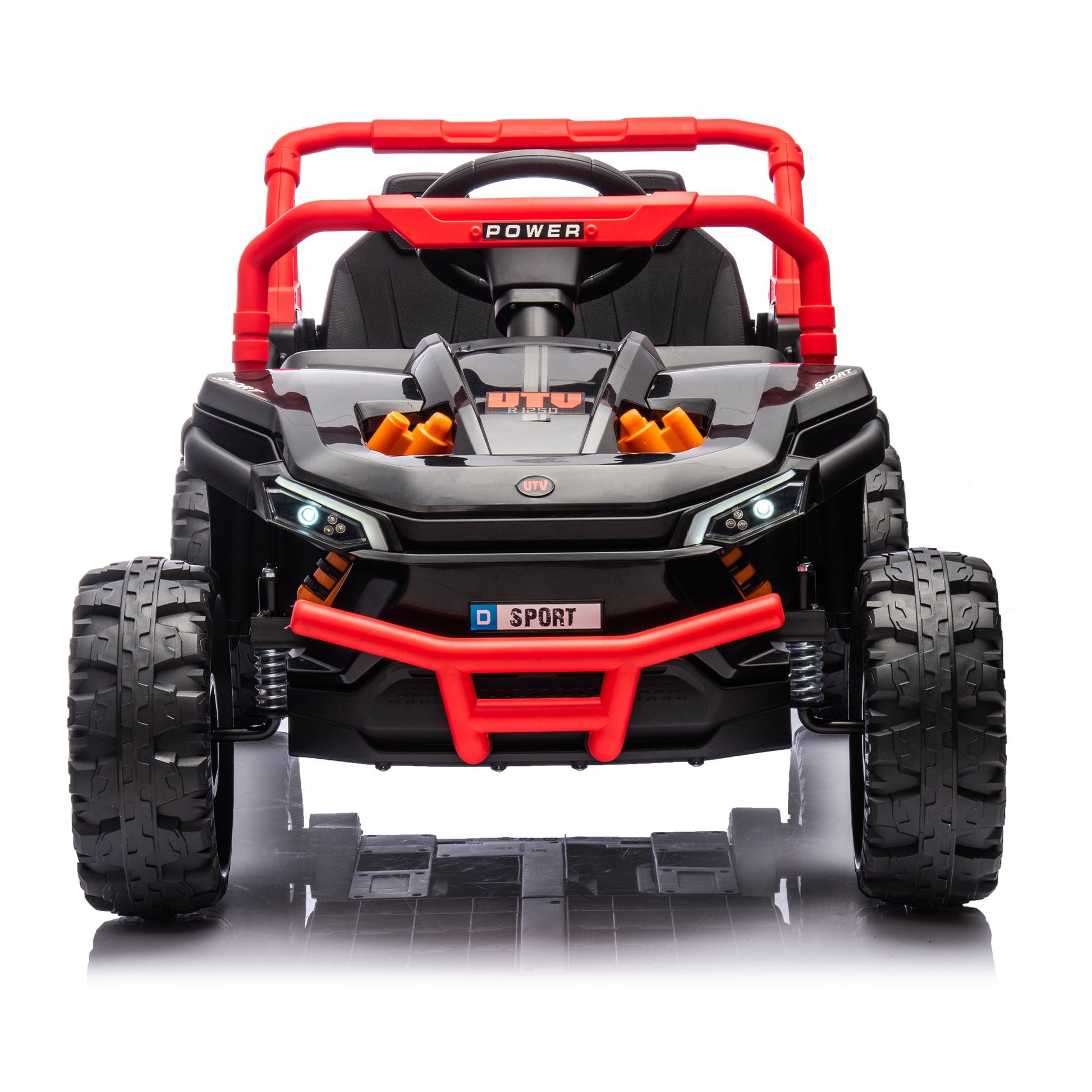 24V Kids Ride On Utv,Electric Toy For Kids W Parents Remote Control,Four Wheel Suspension,Low Start,Adjustable Speed,Multimedia Player,Early Education,Bluetooth,Rear Storage Space For Kids Aged 3 . Red 50 99 Lbs Polypropylene