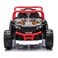 24V Kids Ride On Utv,Electric Toy For Kids W Parents Remote Control,Four Wheel Suspension,Low Start,Adjustable Speed,Multimedia Player,Early Education,Bluetooth,Rear Storage Space For Kids Aged 3 . Red 50 99 Lbs Polypropylene