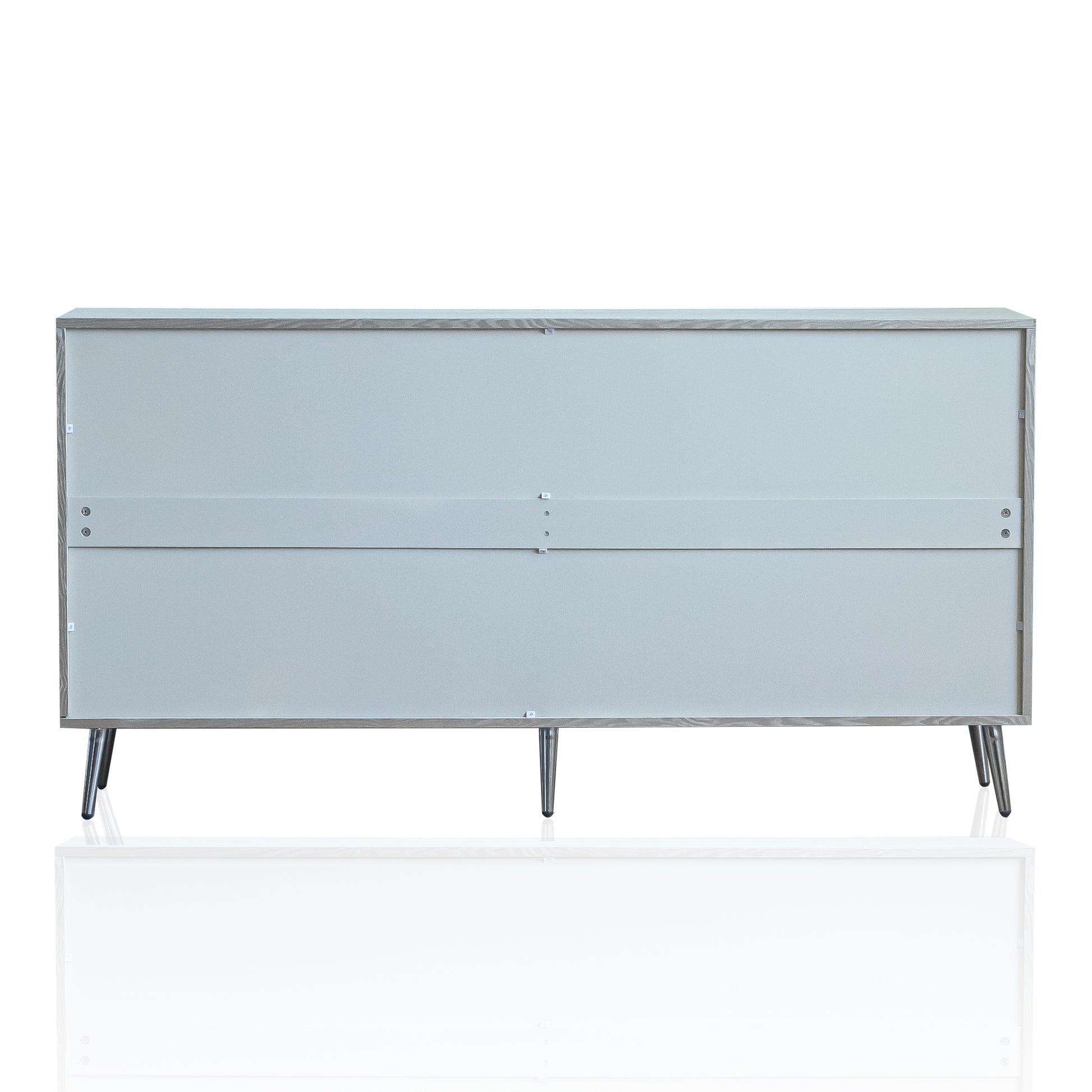 Modern Lacquered 4 Door Wooden Cabinet Sideboard Buffet Server Cabinet Storage Cabinet, For Living Room, Entryway, Hallway, Office, Kitchen And Dining Room, Champagne Silver Lacquered Champagne