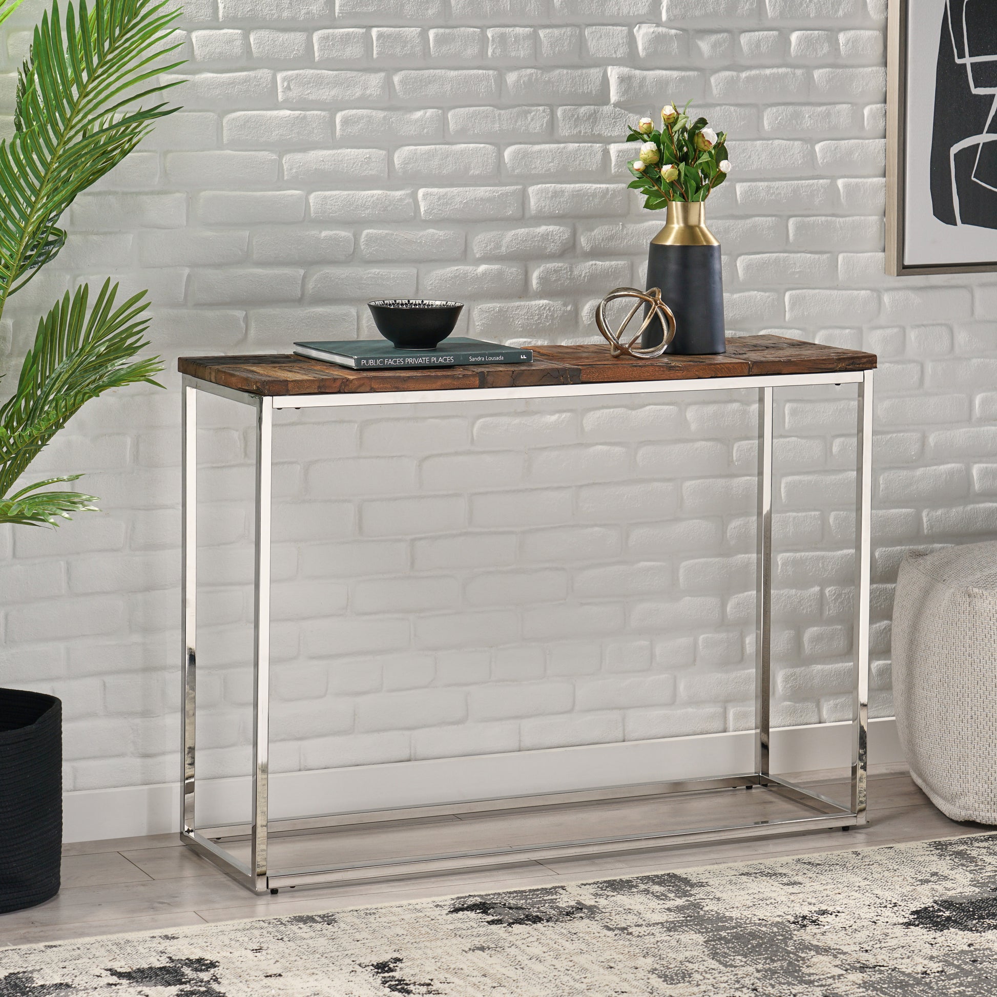 Console Table Natural Velvet