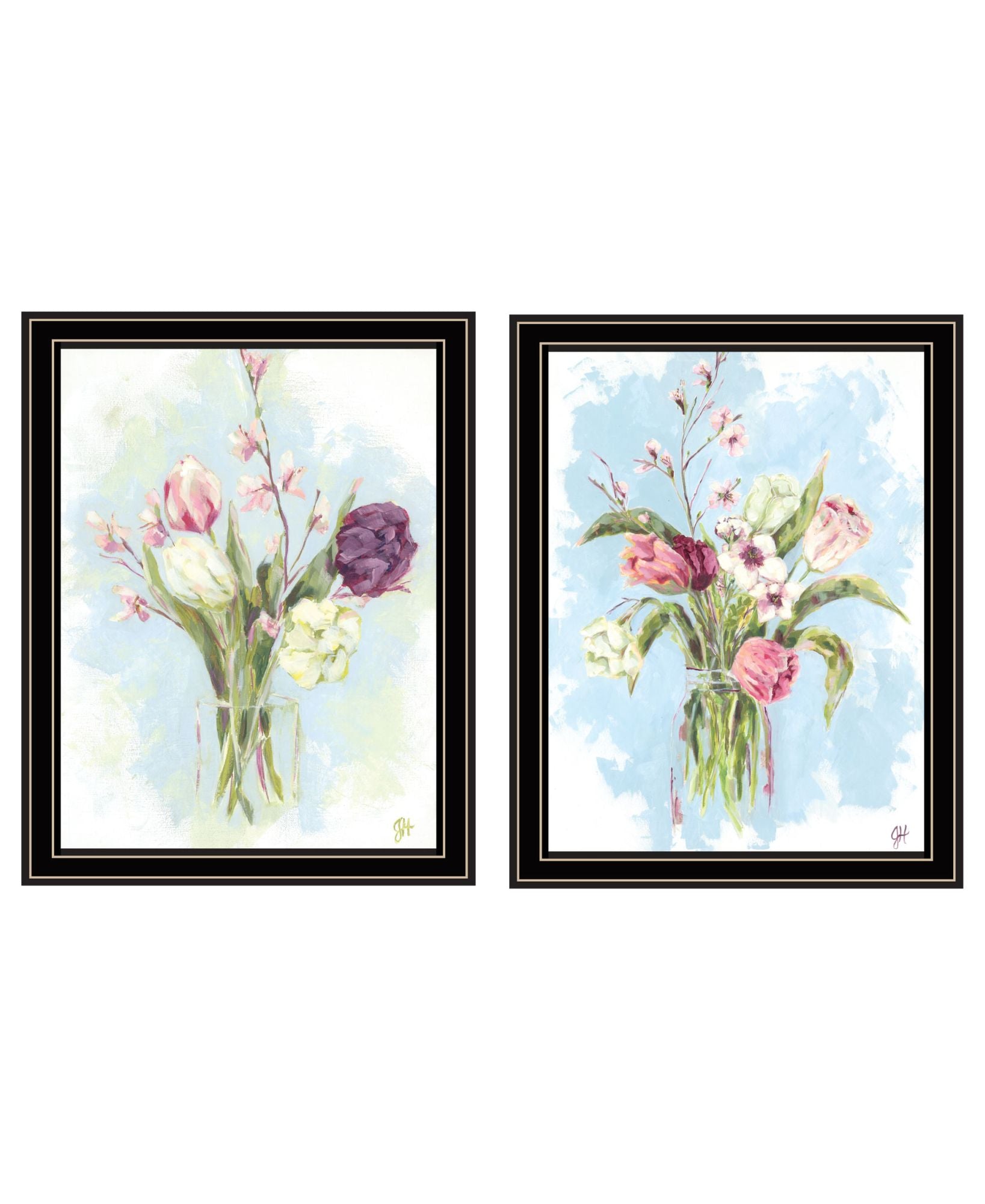 "Flowers From The Farm" Framed Wall Art For Living Room, Wall Art Print For Home Decor, Bedroom Wall Art By Jennifer Holden Multicolor Wood Paper