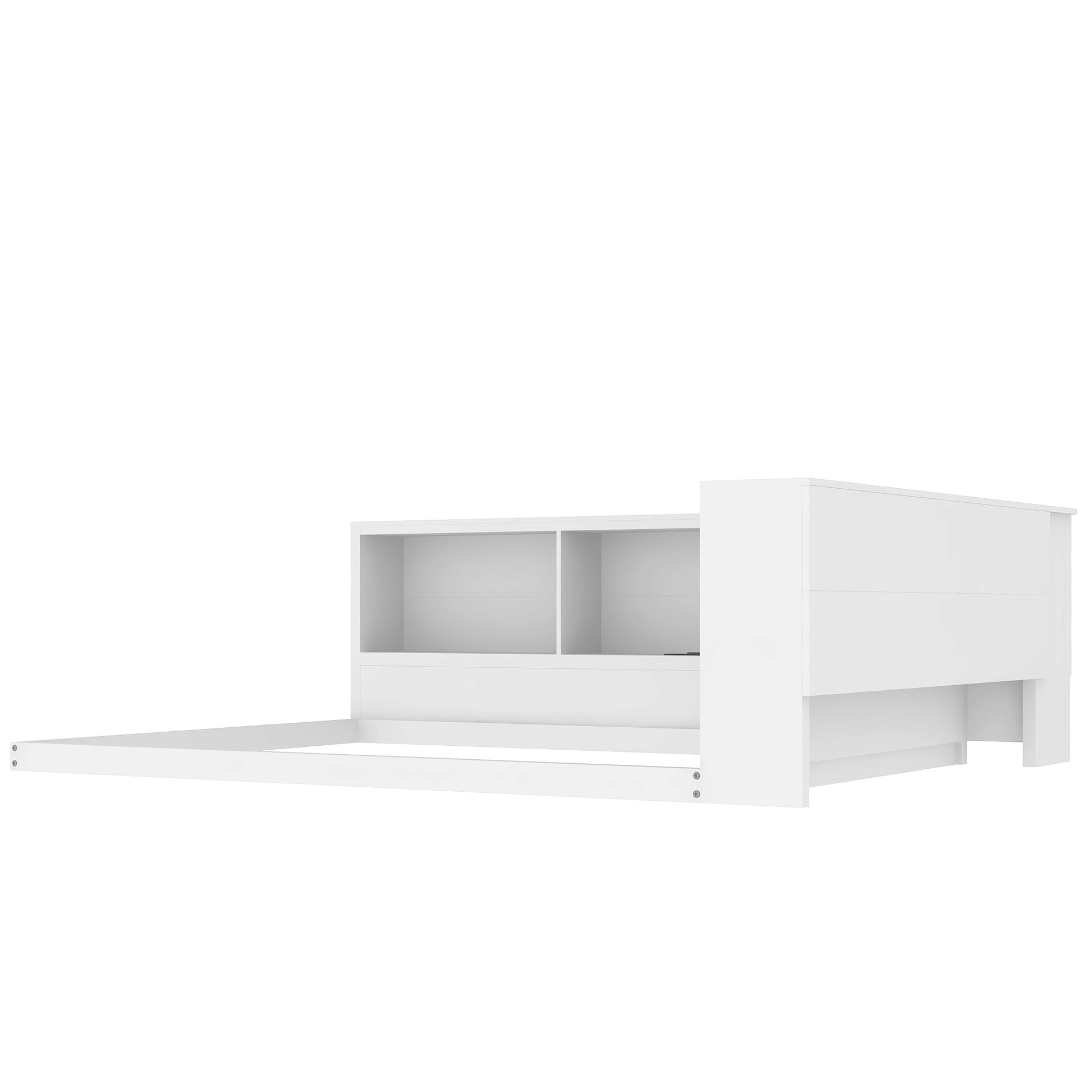 Metal Full Size Daybed With Storage Cabinets And Usb Ports, White Full White Metal