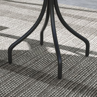 Outsunny Outdoor Side Table, 26" Round Patio Table With Steel Frame And Slat Tabletop For Garden, Backyard, Porch, Balcony, Distressed Brown Brown Steel