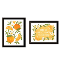 "Take Me Where Summer Never Ends So I Can Always Smell Orange Blossoms " Framed Wall Art For Living Room, Wall Art Print For Home Decor, Bedroom Wall Art By House Fenway Multicolor Wood Paper
