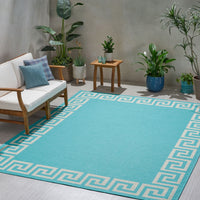 6560G 7'10"X10' Rug Teal Polypropylene