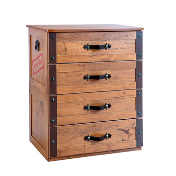 Ahoy 4 Drawer Chest Brown Oak Particle Board