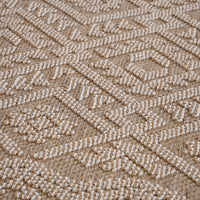 4X6 Natural Traditional Indoor Outdoor Area Rug Natural Polypropylene