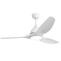 52 Inch Modern With 22W Led Light, 3 Abs Fan Blades Dc Motor White For Indoor White Abs