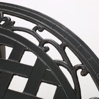 Bono Metal Bistro Set Black Aluminium