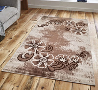 Jersey Area Rugs, Carpets For Livingroom, 7X10 Area Rugs ,3011 Brown Rectangle 8&10 Brown Contemporary Abstract Polypropylene