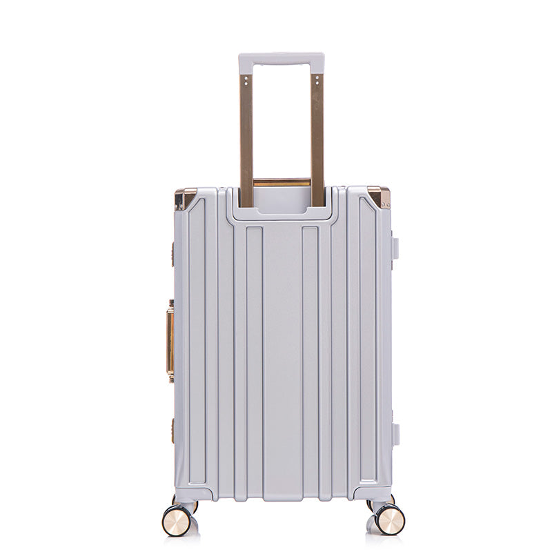 Luggage Sets Expandable Aluminum 20 24 28 Inch Three Model Set, Stylish Suitcase With Aluminum Frame Password Lock, Suitable For Travel Suitcases And Suitcases Grey Contemporary Aluminum