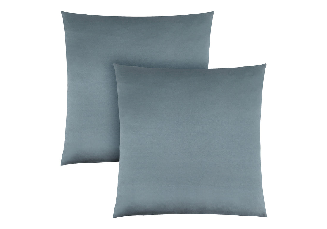 Pillows, Set Of 2, 18 X 18 Square, Insert Included, Decorative Throw, Accent, Sofa, Couch, Bedroom, Blue Hypoallergenic Polyester, Modern Blue Polyester Polyester