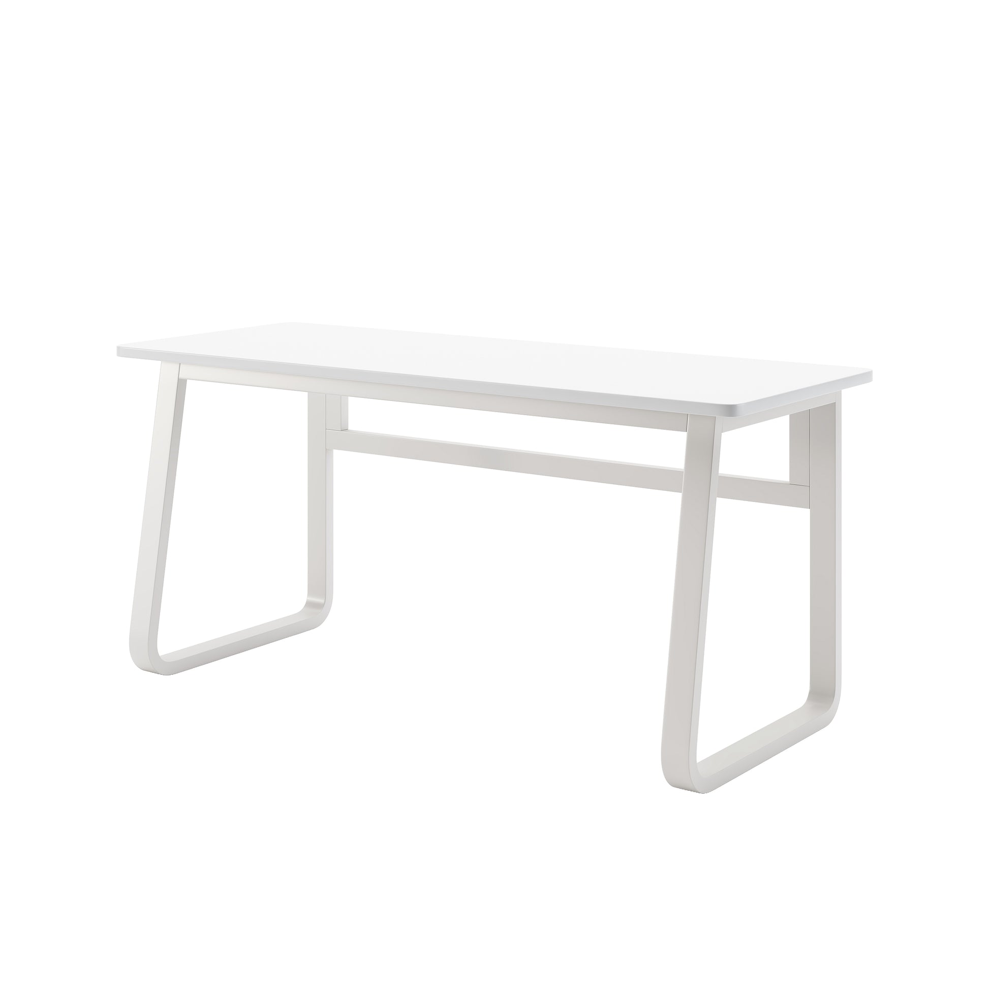 L31.5Inch Computer Desk Modern Simple Style Desk For Home Office, Small Writing Table Study Corner Work Desk For Bedroom White Metal