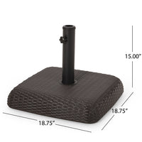 Bahulu Umbrella Base Square Brown Concrete
