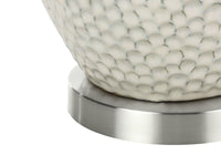Lighting, 28"H, Table Lamp, Cream Ceramic, Ivory Cream Shade, Contemporary Cream Ceramic