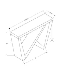 Accent Table, Console, Entryway, Narrow, Sofa, Living Room, Bedroom, Grey Laminate, Contemporary, Modern Grey Engineered Wood